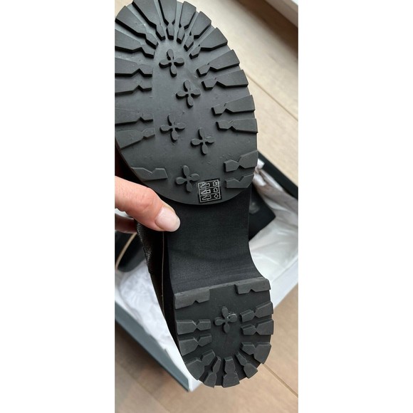 New Eileen Fisher Jessa Black Leather 9.5 M Women Chelsea Lugged Bootie Low Heel - Picture 8 of 8